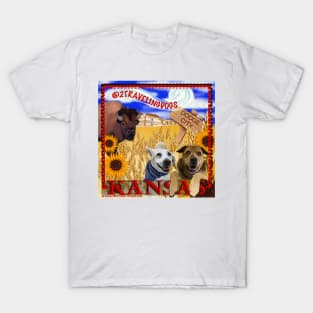 2 Traveling Dogs - Kansas T-Shirt